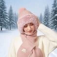 thumbnail image 2 of Bibifish One Piece Scarf Hats For Women Knitted Earmuffs Hats Soft Scarf Winter Thermal Scarf Hats Outdoor Activities Trendy Scarf Hats, 2 of 5