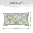 thumbnail image 2 of King Pillow Cases Standard Size - Daisies Flowers Light Green Soft Envelope Closure Microfiber Block Print Pillow Cover, Wrinkle Stain Resistant Travel Pillow Covers Standard Size 20x36in, 2 of 7