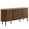 thumbnail image 6 of Harlan 67" Fluted Oval Sideboard Cabinet in Walnut, 6 of 9