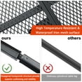 thumbnail image 3 of Folding Grill Table, 3x2 FT Portable Camping Table, Height Adjustable Metal Tables with Mesh Desktop and Mesh Bag, Outdoor Furniture for Camping, Picnic, Beach and BBQ, Black, 3 of 6