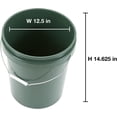 thumbnail image 3 of United Solution ECOSense 5 Gallon Bucket, Heavy Duty, Comfortable Handle, Perfect for on The Job, Home Projects, or Cleaning; Made from 90% Recycled Materials.100% Recyclable (Pack of 3), 3 of 8