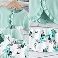 thumbnail image 5 of Gelikeya Toddler Dress and Cardigan Girl Cute Floral Print Sleeveless Sundress Long Sleeve Jackets Coat Sets 2-8Y (Z07 Mint Green, 4-5 Years), 5 of 8