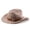 Z19-Khaki, variant on Unisex Leather Cowboy Hat Cattleman Western Style Wide Brim Rodeo Ranch Hat with Buckle Band, Textured Western Hat Country Festival Part
