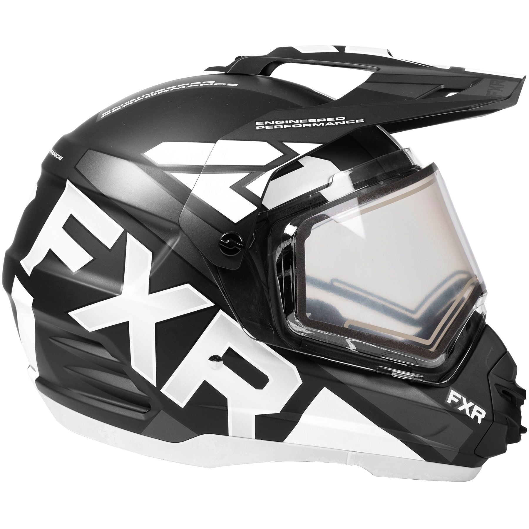 FXR Adult Black/White Torque X Evo Helmet w/ Electric Shield Snowmobile