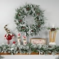 thumbnail image 3 of Northlight Real Touch™ Flocked Rosemary Emerald Angel Pine Artificial Christmas Wreath - 30-Inch,, 3 of 9