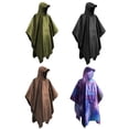 thumbnail image 4 of Escalada 3 en 1 Mujeres Hombres Con Capucha Lluvia Turismo Camping Cubierta Chubasquero Poncho Verde JShteea El nuevo, 4 of 8