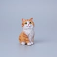 thumbnail image 2 of Sitting Cat Figurine Car Interior Decor Ornament - Realistic Orange & White Cat Design, Decorative Accessory - For Car Dashboard, Home Shelf, Office Desk, Bedroom, Living Room Decor, 2 of 5