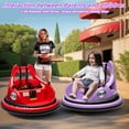 thumbnail image 5 of Kids Bumper Car Ride on, 12V Ride on Toy with Remote Control, Bumper Car for Kids Toddlers 1-5 Years Old, Bluetooth, Colorful Light, Purple, 5 of 10