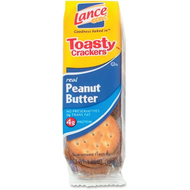 Lance Crackers, Peanut Butter, Toasty, , 24/BX SN40654