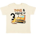 thumbnail image 3 of Inktastic Three and Digging It Bulldozer 3rd Birthday Boys or Girls Toddler T-Shirt, 3 of 5