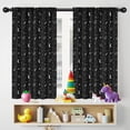 thumbnail image 5 of Blackout Kids Curtains,Black White Star Moon Planet Comet Pattern Childrens Insulated Curtains Set Of 2,Bedroom Essentials,Toddler Room Decor 42x54in(106x137cm), 5 of 5