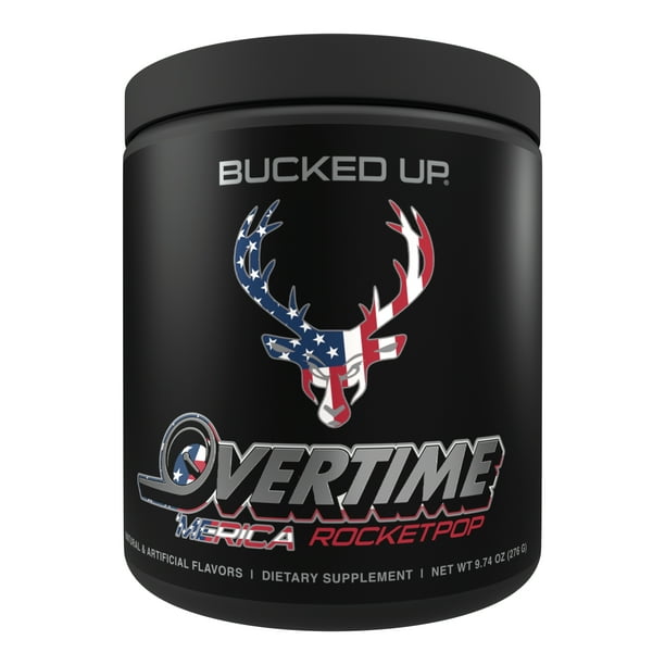 Bucked Up OverTime PreWorkout Powder, Rocket Pop, 30 Servings