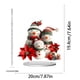 thumbnail image 3 of xihome Pack de 2 adornos navideños de Pap Noel en acrlico 2D para decoracin festiva del hogar, decoracin de mesa navideña de 20x20 cm con diseño de muñeco de nieve, 3 of 6
