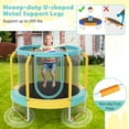 thumbnail image 6 of Costway Mini Trampoline with Enclosure for Kids, Blue/Yellow, 48.00" x 48.00" x 39.50", 6 of 7