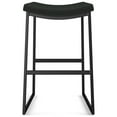 thumbnail image 2 of Amisco David 26 In. Counter Stool - Black Polyester / Black Metal, 2 of 9