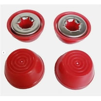 Quadrapoint Hub Cap compatible with Popular Red Wagon Brand Plastic & Folding Wagons 7/16" RED (NOT for Wood or Steel Wagons) (red)