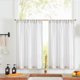 thumbnail image 1 of Cortinas de Lino a Rayas JINCHAN 61x61 cm 2 Paneles Gris Blanco, 1 of 7