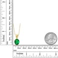 thumbnail image 2 of Gem Stone King 2.80 Ct Green Nano Emerald Green Peridot 18K Yellow Gold Plated Silver Pendant, 2 of 4