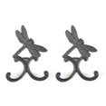 thumbnail image 1 of 2 piezas （libélula） Ganchos de pared de hierro fundido vintage Acabado antiguo Metal Ropa Negocio Cabeza de animal Percha decorativa Accesorios para el hogar, Gancho, 1 of 5
