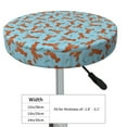 thumbnail image 4 of Balery Funny Lobsters Fundas de asiento para taburete de bar redondo de tela de terciopelo ajustables que protegen de arañazos y manchas para sillas de 14 a 17 pulgadas.-14 inch, 4 of 7