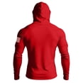 thumbnail image 3 of Zimjoy 4th of July Fishing Shirts for Men Patriotic America Flag Long Sleeve Shirt UPF 50+ UV Sun Protection Hoodie Tops Red S, 3 of 5