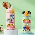 thumbnail image 5 of Vaso térmico para niños de Sonic The Hedgehog de 460 ml, vaso con pajita, botella de acero inoxidable portátil con puntos que rebotan, regalo para niños, 5 of 5
