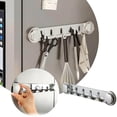 thumbnail image 2 of Multifunctional Bathroom Wall Hooks Bathroom Wall Hooks Super Sticky Stainless Steel Clothes Hooks Wall Hooks Sticky Door Handle Coat Rack Shower Accessory Heavy Duty Silver Sticky Hooks for Hanging, 2 of 8