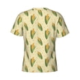 thumbnail image 6 of Vsdgher Yellow Corn Print Men's Dry Fit Mesh Athletic Shirts Moisture Wicking Tennis T-Shirt Tops, 6 of 9