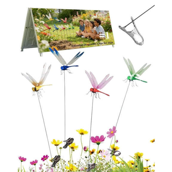 Dragon Fly Clips for Bugs Repellent - Clip-On Dragonfly for Hats, Portable Golf Bags, and Backpacks, for Hiking