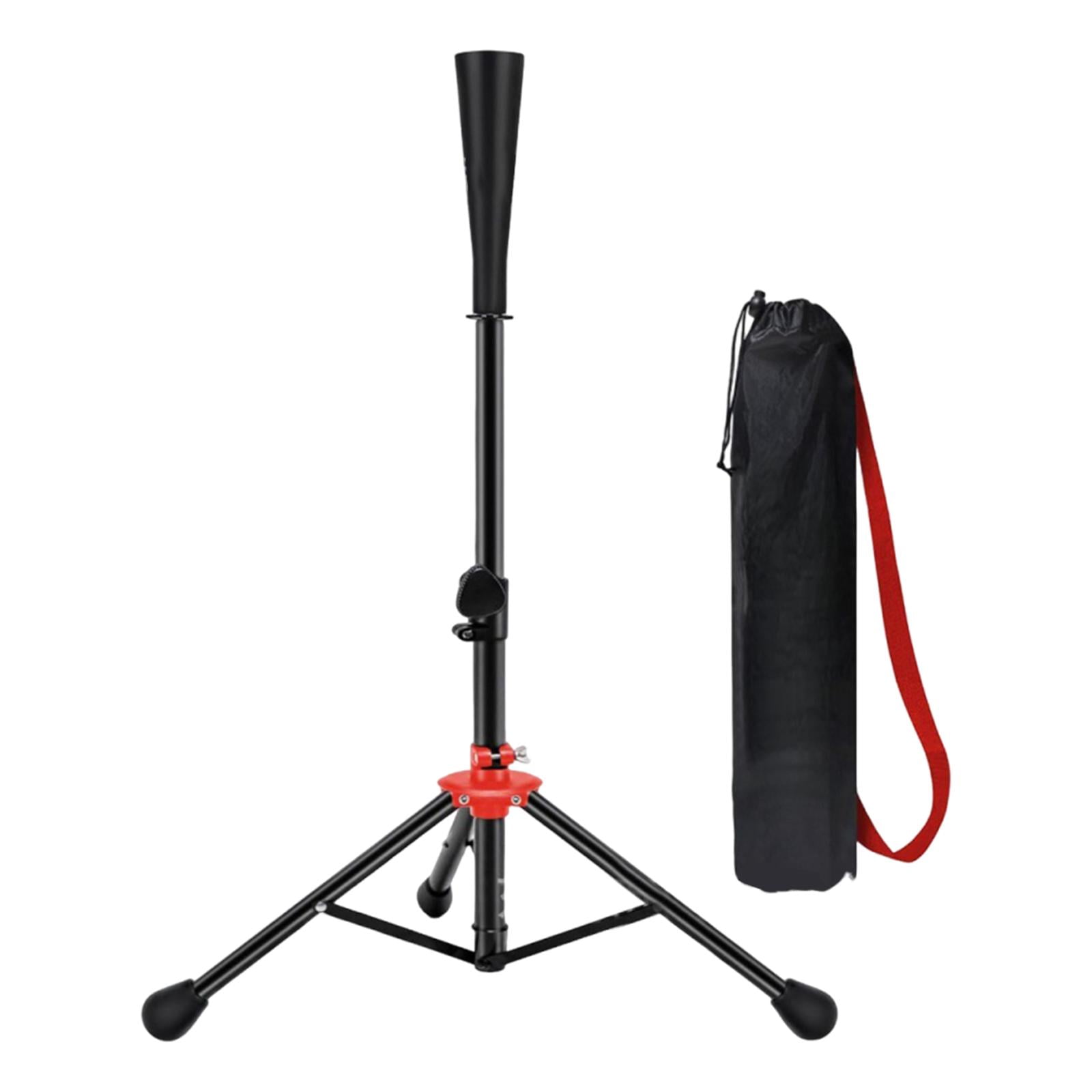 Baseball Batting Tee Practice Tripod Height Adjustable Durable Iron Rubber Construction for Youth Adult Training
