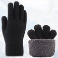 thumbnail image 4 of Guantes de invierno de punto para hombre y mujer, guantes de invierno con pantalla táctil, guantes flexibles y agradablemente suaves para los dedos, 4 of 5