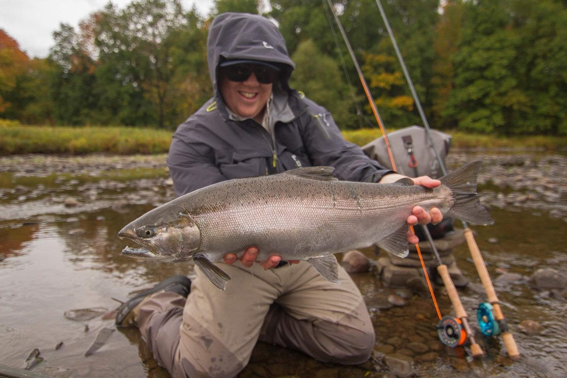 Salmon Steelhead - Orange / White