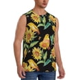 thumbnail image 2 of Haiem Men's Sunflowers And Bird Print Tank Tops Summer Sleeveless Cut Off Workout T-Shirts Fitness Vest Athletic Undershirts-X-Large, 2 of 8