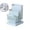 Blue, variant on Plastic Pen Holder with 3 Compartments – Desktop Organizer for Markers, Art Brushes & Makeup – Lightweight Storage Caddy for Office, Room & Vanity