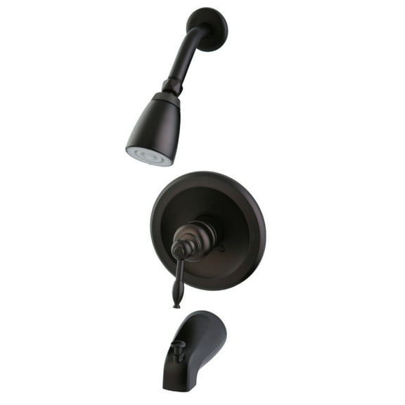 Kingston Brass KB535KL Bronze Matte Black Tub and Shower Faucet