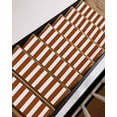 thumbnail image 3 of Burnt Orange Stripes Stair Treads for Wooden Steps Indoor Runner Rug Carpet, Farmhouse White Simple Vertical Striped 10 Pieces Peel and Stick Staircase Step Treads Covers Washable Door Mats 30"x8", 3 of 5