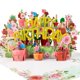 thumbnail image 1 of Tarjeta de cumpleaños pop-up 3D con flores CNLITIHEKA, 1 of 7