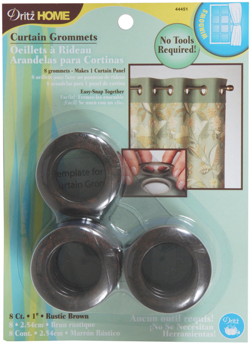 Dritz Home Curtain Grommets 1" Inner Diameter Plastic 8/Pkg Rustic