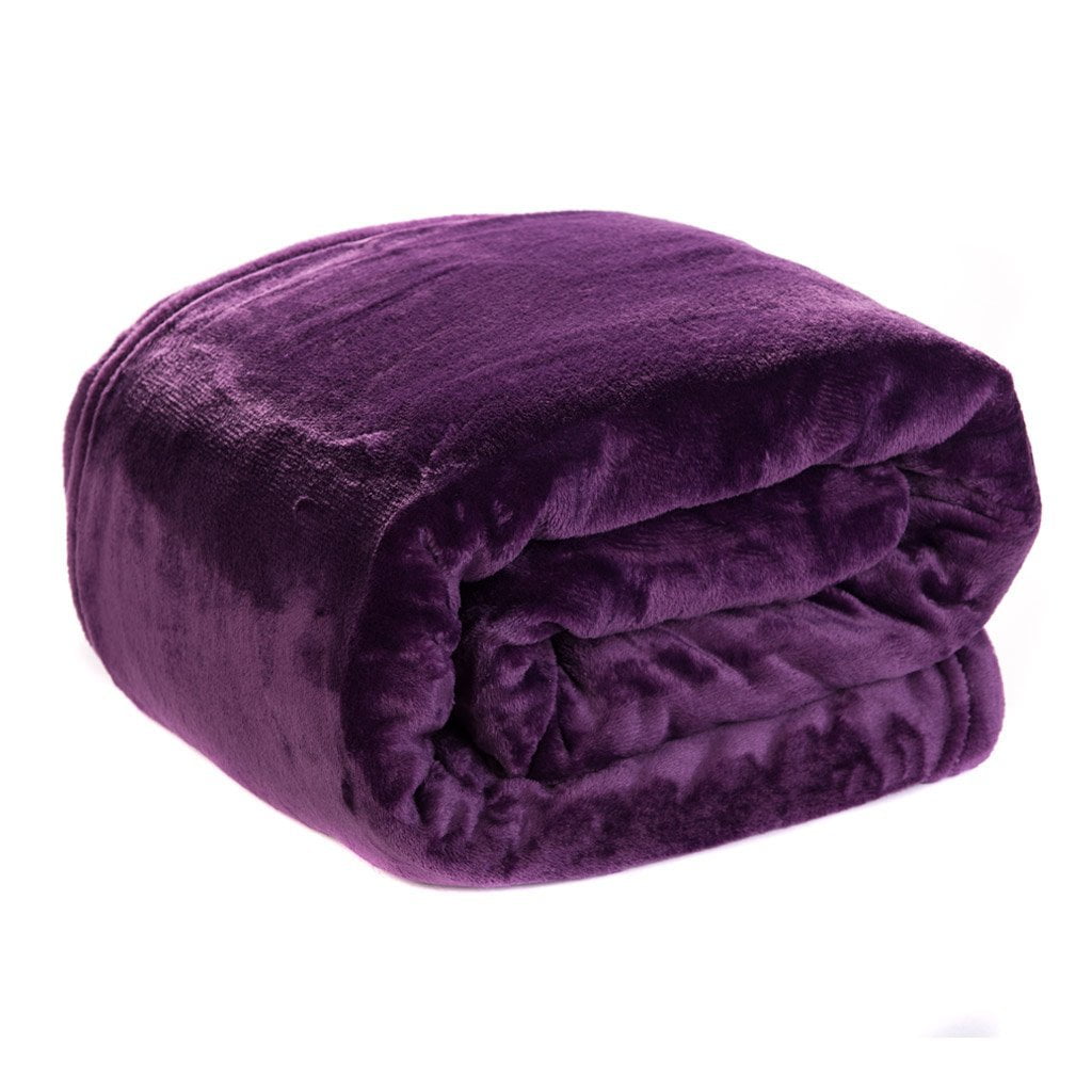Details about   HYSEAS Flannel Fleece Throw Blanket Purple Super Soft Plush Microfiber Solid B 