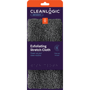 Cleanlogic Body Exfoliating Cloth, Detoxify Charcoal-Infused Stretch Washcloth, All Ages, 1 Count