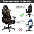 thumbnail image 6 of Uorisanigo Black Marble Gaming Chair Cover with Armrest Covers Removable Computer Chair Seat Cover for Office Non Slip Rotating Chair Cover for Dormitory Gift for Friends, 6 of 8