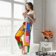 thumbnail image 6 of Picia Colorful Plastic Blocks Pattern Womens Soft Woven Cotton Elastic Waistband Sleep Pajama Pant Lounge Sleep Pant With Pockets And Drawstring-Medium, 6 of 9