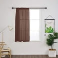 thumbnail image 5 of Nvzi Solid Color Sheer Voile Window Curtains Light Filtering Tie Up Shade Adjustable Balloon Drapes Treatment for Small Window,1 Panel (46" x 63",Coffee), 5 of 5