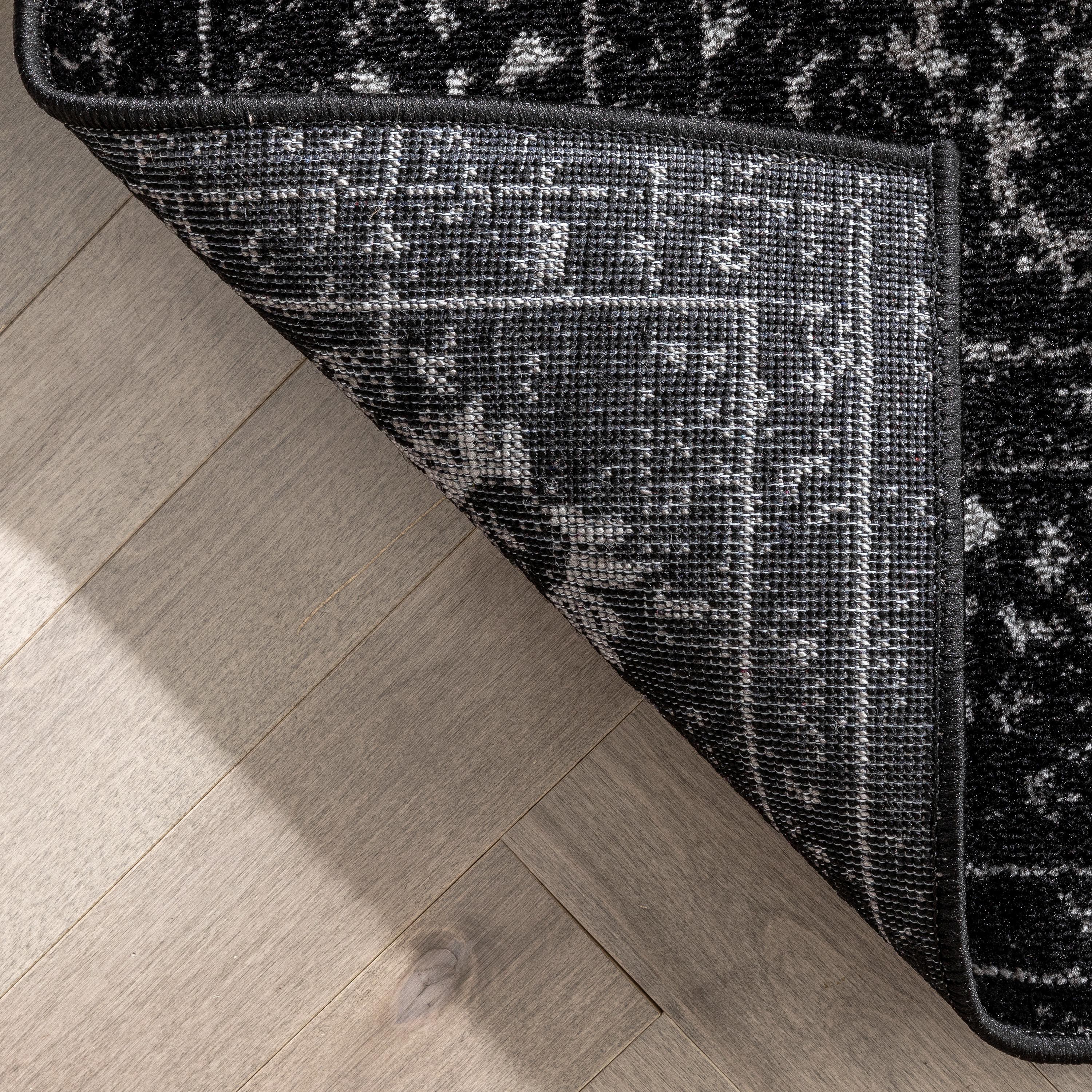 Well Woven Zazzle Argos Vintage Oriental Black 2'3" x 7'3" Runner Rug