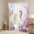 thumbnail image 3 of Feelyou Cute Seahorse Blackout Curtains Set of 2 (52x84 Each) for Teen, Kawaii Coral Starfish Window Curtains, Pink Art Watercolor Curtains and Drapes, Window Curtains Bedroom Decor, 3 of 6