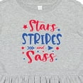 thumbnail image 4 of Inktastic 4th of July Stars Stripes and Sass Blue and Red Stars Girls Toddler Dress, 4 of 5