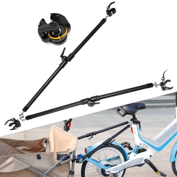 Bike Trailer Hitch Connector,Universal Quick Release Clamp for Folding Bicycle Trailers,Camping Wagons & Pet Trailers – Heavy-Duty Steel Garden Cart for Grocery, Sports, Camping