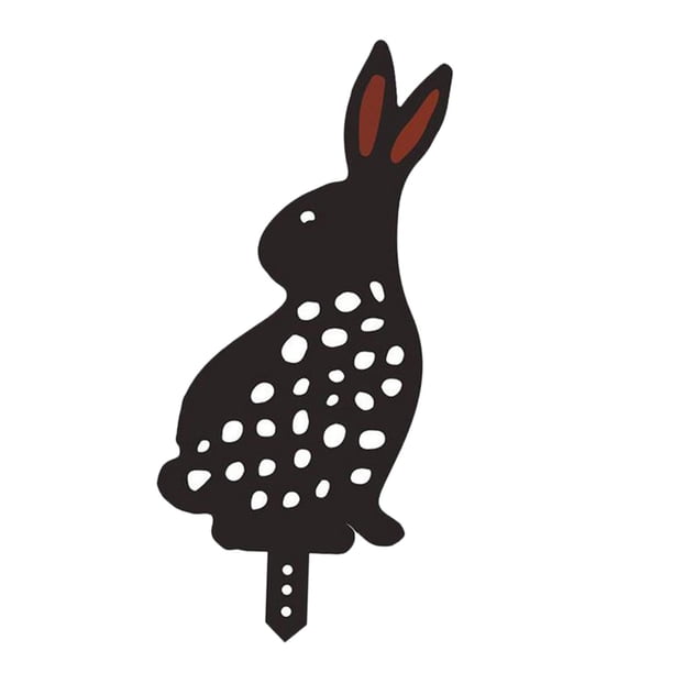 Loviver Rabbit Yard Art Jardín al aire libre Patio trasero Césped Estacas Conejo de Pascua Decoración Estilo1 kusrkot Signo de césped estacas
