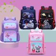 thumbnail image 1 of Mochila escolar integrada de gran capacidad para estudiantes de primaria, mochila para niños con diseño de sirena y astronauta, 1 of 5