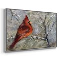thumbnail image 3 of Cardinal in Snow II - Framed Gallery Wrapped Holiday Canvas - 25 x 37 - Silver Frame, 3 of 8